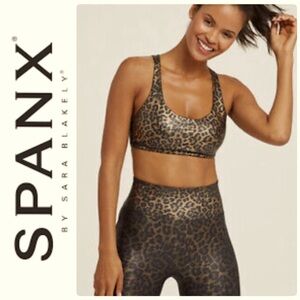 SPANX Faux Leather Sports Bra